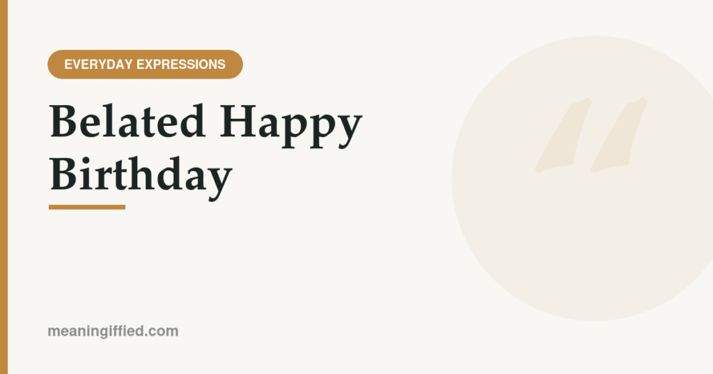 Belated happy birthday greeting card with candles and confetti