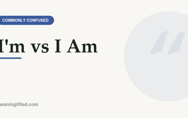 Comparison of I'm vs I am usage in English sentences