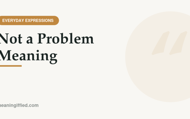 Illustration explaining the meaning of the phrase not a problem