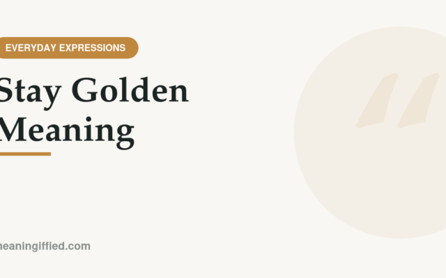 Golden autumn leaves symbolizing the phrase stay golden meaning