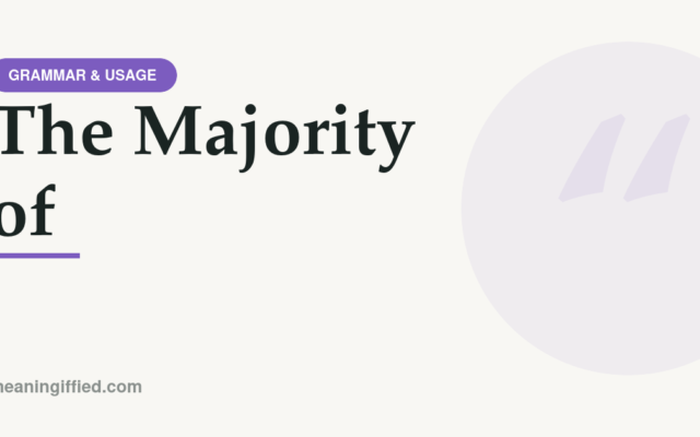Illustration explaining whether the majority of takes a singular or plural verb