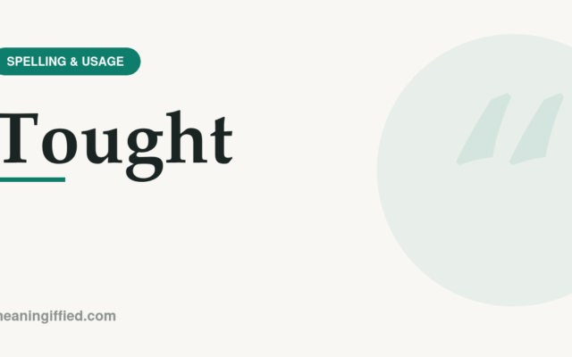 Correcting the misspelling tought to thought or taught in a notebook