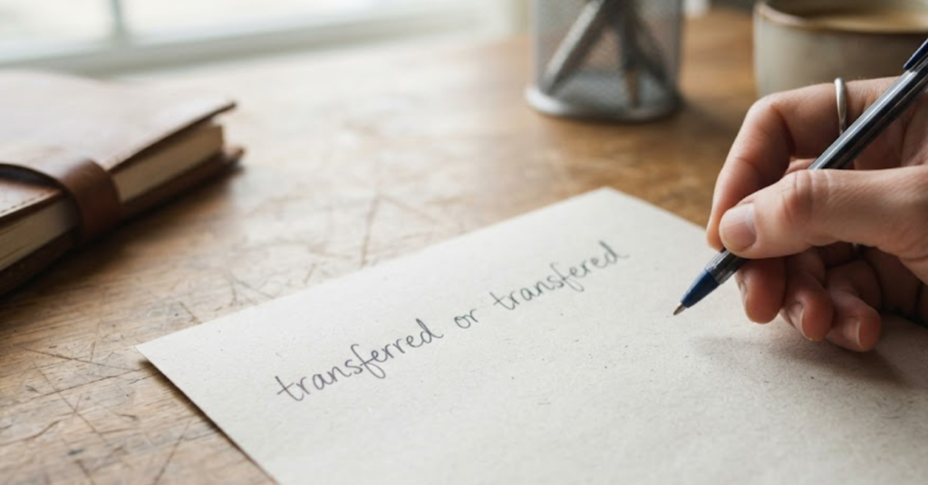 Transferred or Transfered? The Correct Spelling Explained