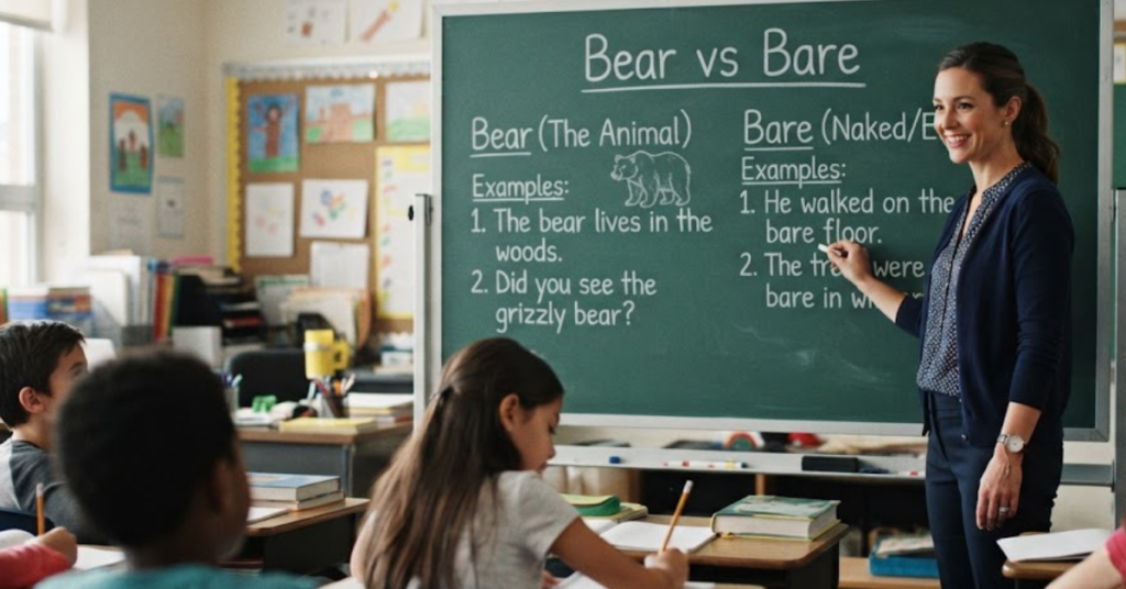 Bear vs Bare: Meaning, Differences, and Correct Usage