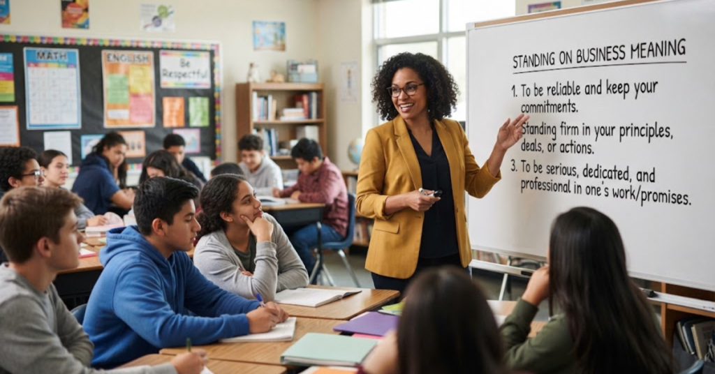 Standing on Business Meaning: What It Really Means