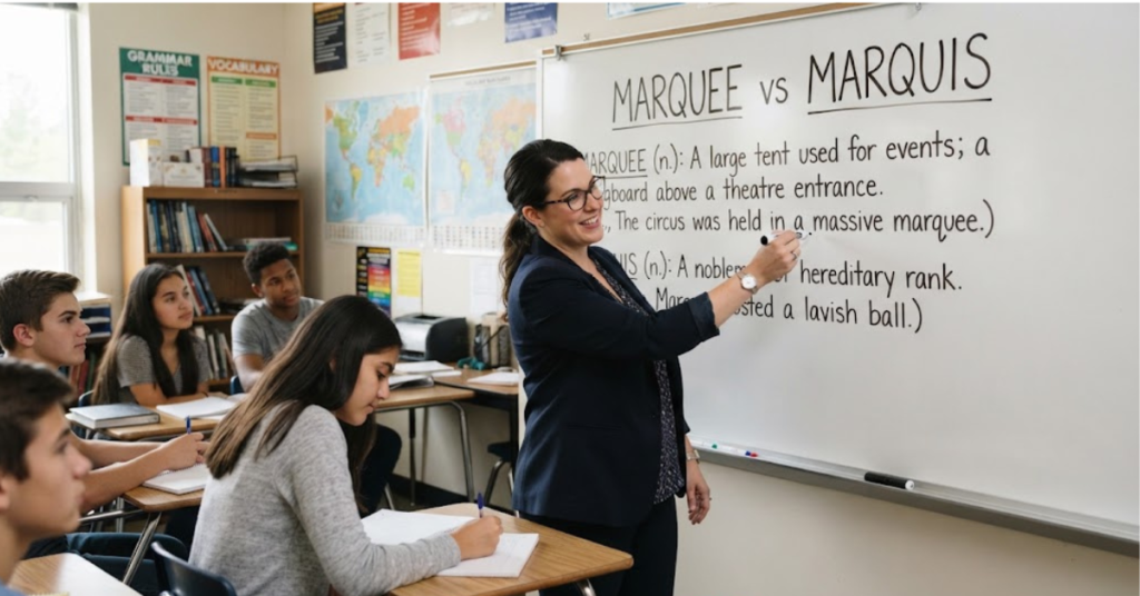 Marquee vs Marquis: Meaning, Difference & Examples